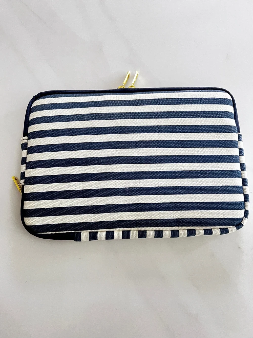 Kayond Canvas Laptop Sleeve Case padded 11.6 inch Breton Stripe Water Resistant